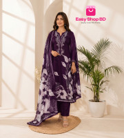 ES-003 এসি কটন থ্রী পিস (Purple)