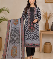 ES-008 এসি কটন থ্রী পিস (Ash Grey/ Black)